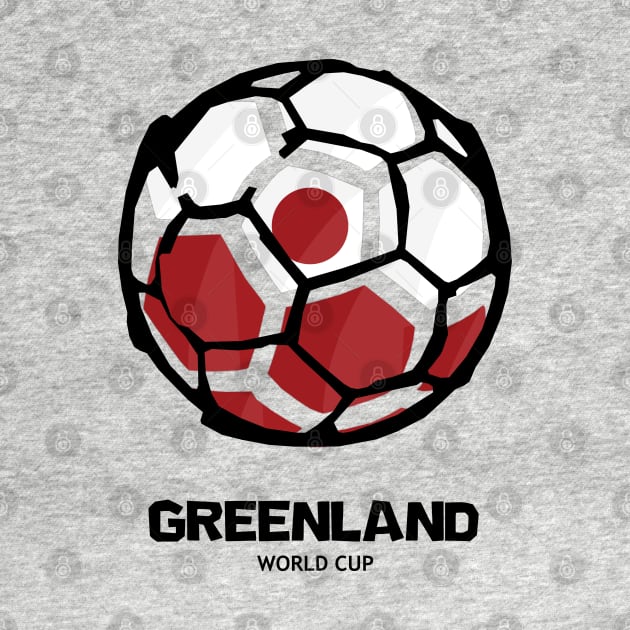 Greenland Football Country Flag by KewaleeTee